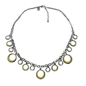 Charming Charlie Vintage Silver and Yellow Necklace